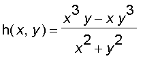 h(x,y) = (x^3*y-x*y^3)/(x^2+y^2)