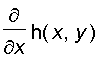 diff(h(x,y),x)