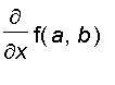 Diff(f(a,b),x)