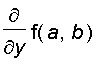 diff(f(a,b),y)