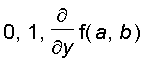 0, 1, diff(f(a,b),y)