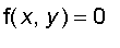 f(x,y) = 0