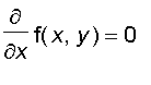diff(f(x,y),x) = 0