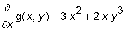 diff(g(x,y),x) = 3*x^2+2*x*y^3
