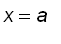 x = a