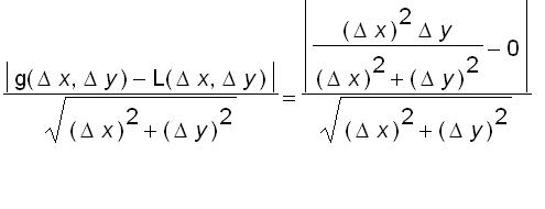 abs(g(Delta*x,Delta*y)-L(Delta*x,Delta*y))/sqrt((De...
