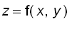 z = f(x,y)