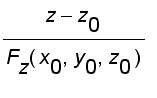 (z-z[0])/F[z](x[0],y[0],z[0])
