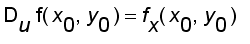 D[u]*f(x[0],y[0]) = f[x](x[0],y[0])