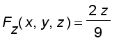 F[z](x,y,z) = 2*z/9