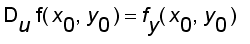 D[u]*f(x[0],y[0]) = f[y](x[0],y[0])