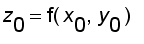 z[0] = f(x[0],y[0])