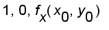 1, 0, f[x](x[0],y[0])