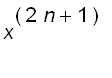 x^(2*n+1)