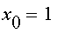 x[0] = 1