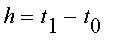 h = t[1]-t[0]