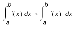 abs(int(f(x),x = a .. b)) <= int(abs(f(x)),x = a .....