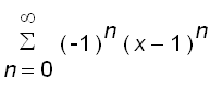 sum((-1)^n*(x-1)^n,n = 0 .. infinity)