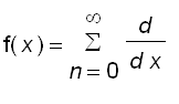 f(x) = sum(d/(d*x),n = 0 .. infinity)
