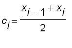 c[i] = (x[i-1]+x[i])/2