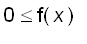 0 <= f(x)