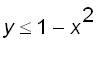 y <= 1-x^2